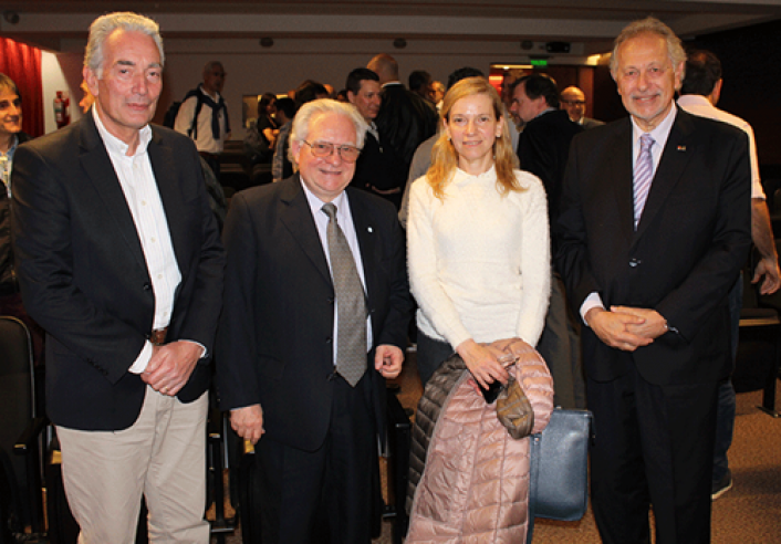 Enrique Greenberg; Maria Eugenia Muscio, asesora CAPER; Ricardo Solari, presidente de CAPER, y Hugo Martty, presidente de CAMOCA