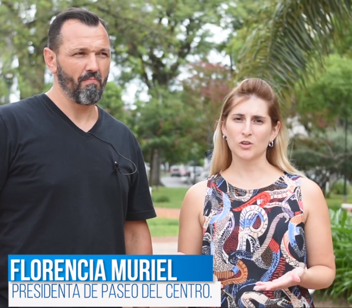 Florencia Muriel, presidenta del CCA de Rafaela, junto a Javier Weiner, responsable de LALCEC – Rafaela, participan de la biblioteca a través de su campaña “La prevención está en vos”