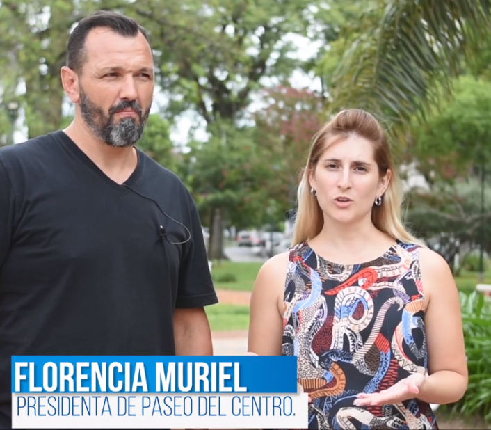 Florencia Muriel, presidenta del CCA de Rafaela, junto a Javier Weiner, responsable de LALCEC  Rafaela, participan de la biblioteca a travs de su campaa La prevencin est en vos